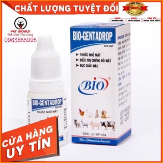 Thuốc trị đau mắt chó mèo - thuốc nhỏ mắt chó mèo bio-gentadrop