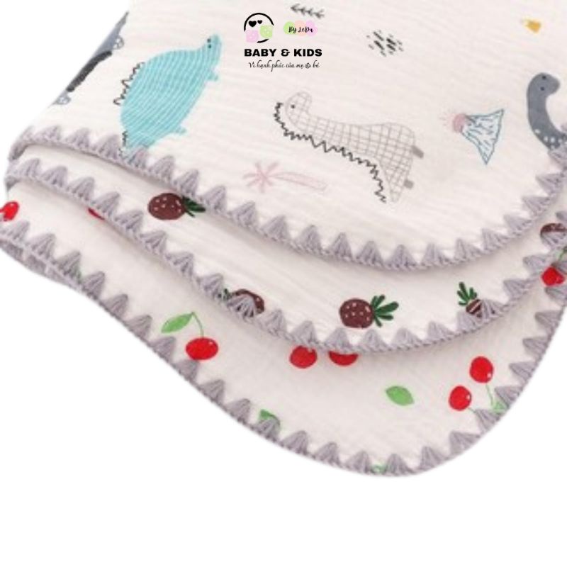 Gối xô sơ sinh muslin 10 lớp mềm mại, thoáng khí, thấm mồ hôi cho bé