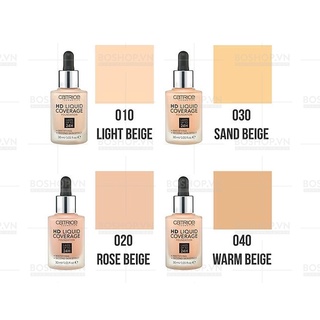 KEM NỀN CATRICE HD LIQUID COVERAGE FOUNDATION KIỀM DẦU CHE PHỦ 24H