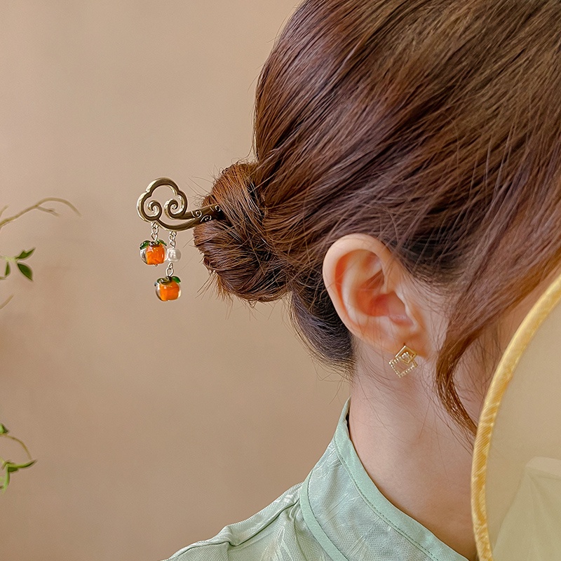 Kẹp Tóc Kim Loại Hình Đám Mây Đính Ngọc Trai Thời Trang Hàn Quốc