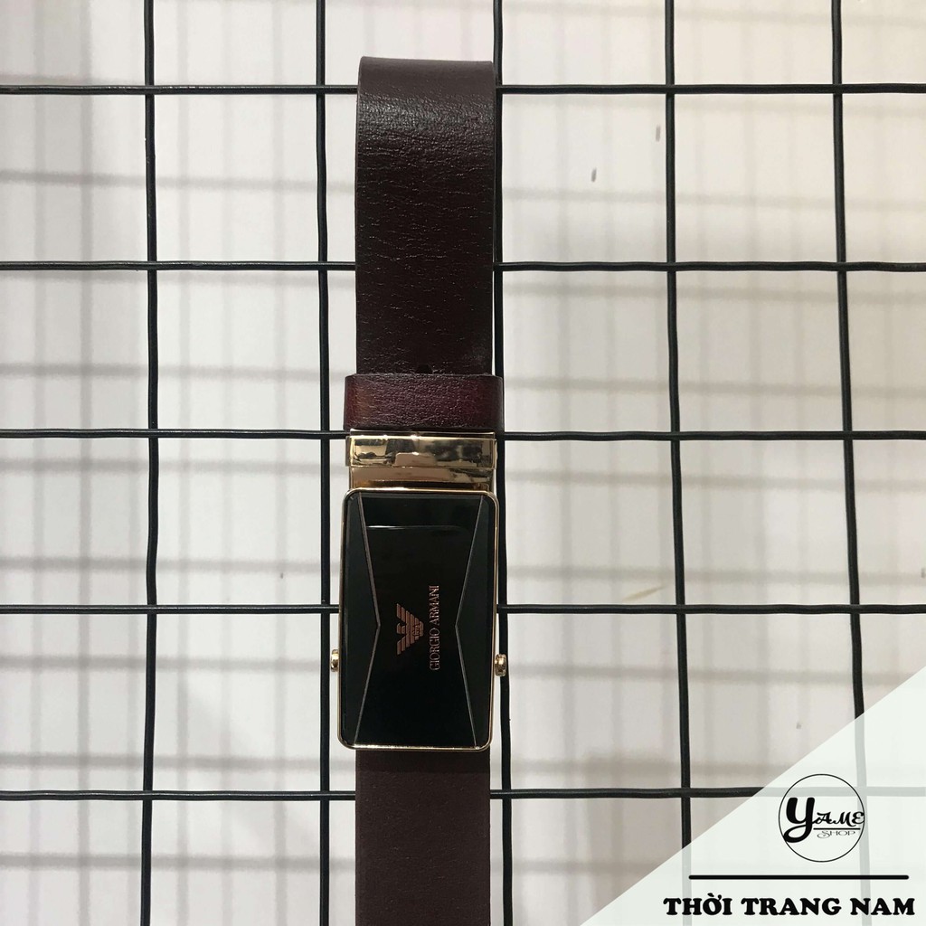 Thắt lưng nam da bò mặt khóa lăn GA - D03.1
