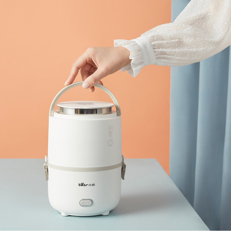 Hàng Bear Cao Cấp Bản Mới Hộp Cơm Nấu và Cắm Nóng 3 tầng Chống  DFH-B15F8 - Chuẩn Inox 3
