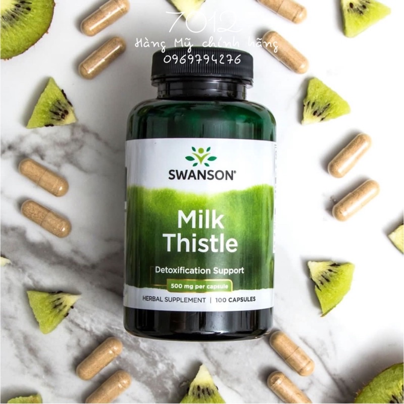 Viên uống giải độc gan hỗ trợ chức năng gan Swanson Milk Thistle 100 viên
