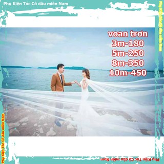 Voan trơn dài 3-5--8-10m dùng chụp hình cô dâu khổ nguyên khổ 2.4m Phụ kiện cưới Giang<PK>