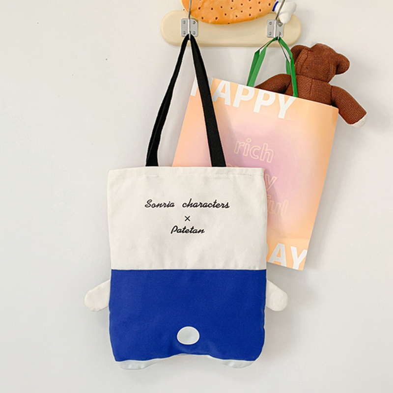 Túi Tote Vải Canvas Kích Thước Lớn In Họa Tiết Hoạt Hình Dễ Thương Cho Nữ