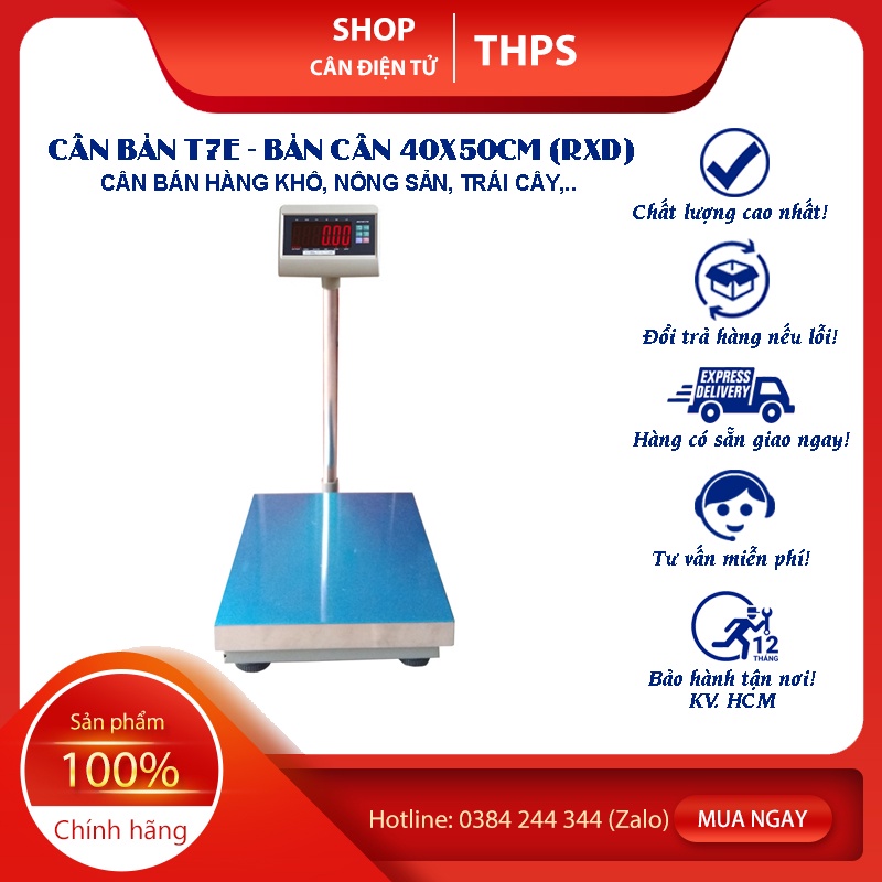 Cân bàn điện tử Yaohua T7E, Chốt số khi cân động vật, Đĩa cân 40x50cm(RxD), Mức cân lựa chọn: 60kg, 100kg, 150kg