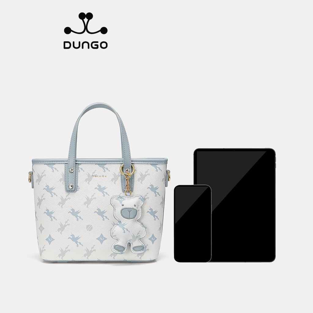 Túi Xách NUCELLE Monogram Charm Gấu Nâu/ Xanh NU1172051