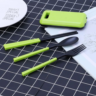 Bộ đũa muỗng nĩa gấp gọn tiện lợi kèm hộp đựng