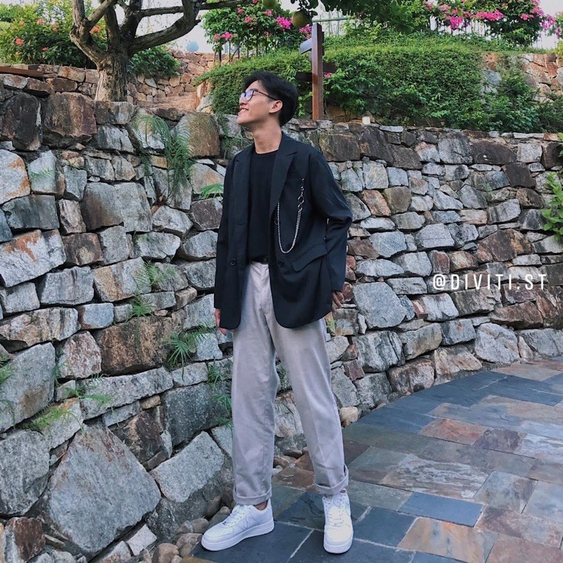 ÁO BLAZER TRƠN MÀU ĐEN | BigBuy360 - bigbuy360.vn