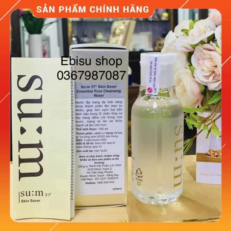 Date 2024 Tẩy trang sum37 essential 3 in 1