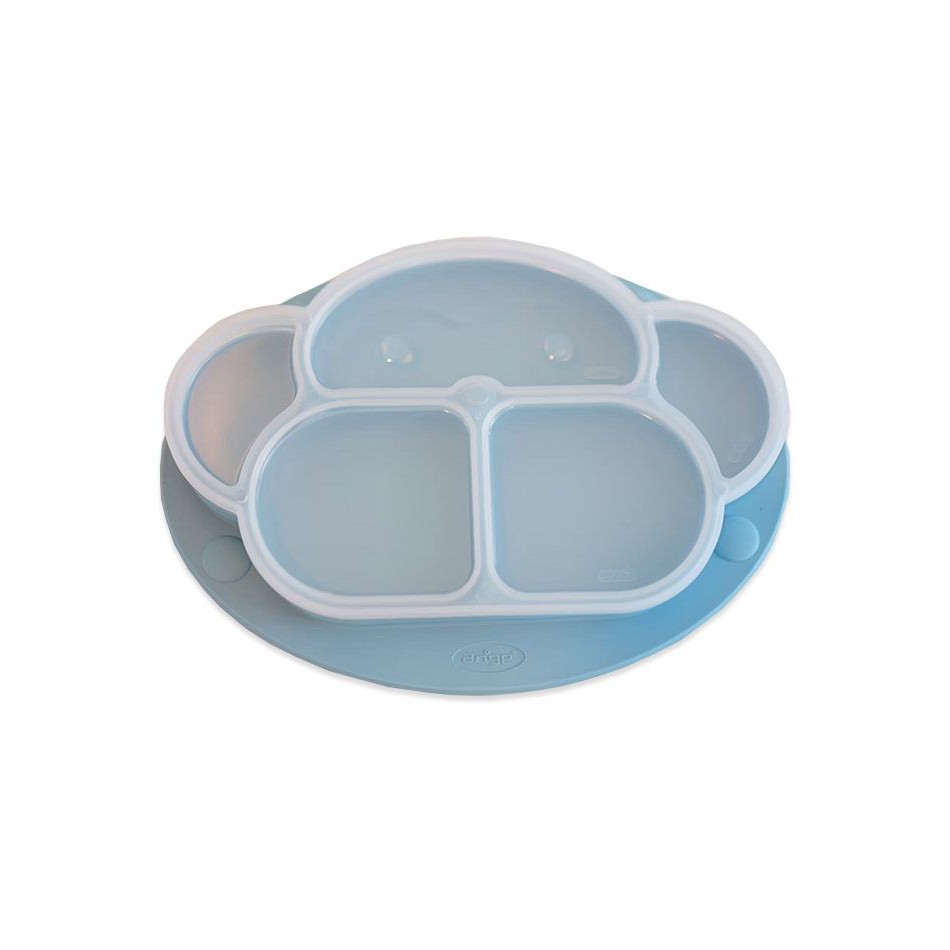 Khay cho bé ăn dặm silicone có đế hút chống đổ Monkey Ange