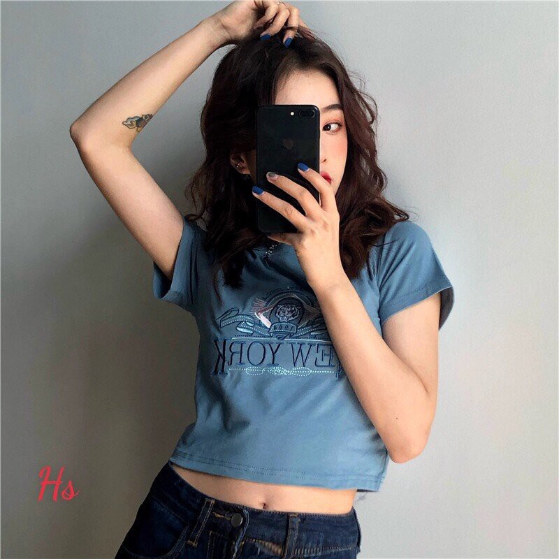 Áo Croptop New York Unisex - Áo Croptop Dáng Ôm Có Ảnh Thật Tự Chụp + Đánh Giá X.Store