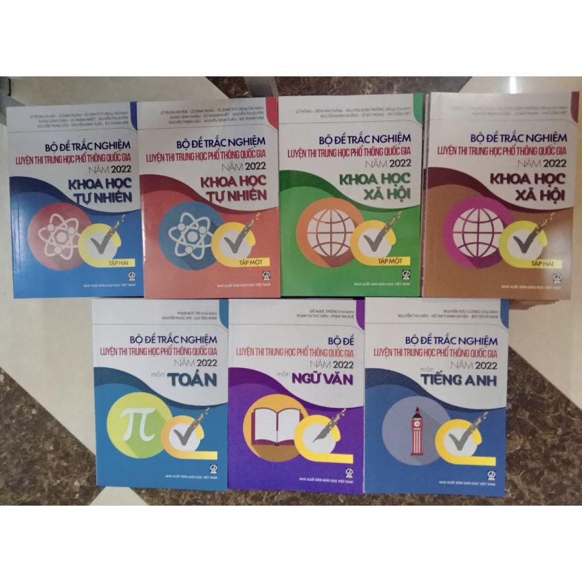 Sách - Combo Bộ đề trắc nghiệm luyện thi Trung Học Phổ Thông quốc gia năm 2022 bộ môn Khoa học xã hội (Tập 1 + Tập 2)