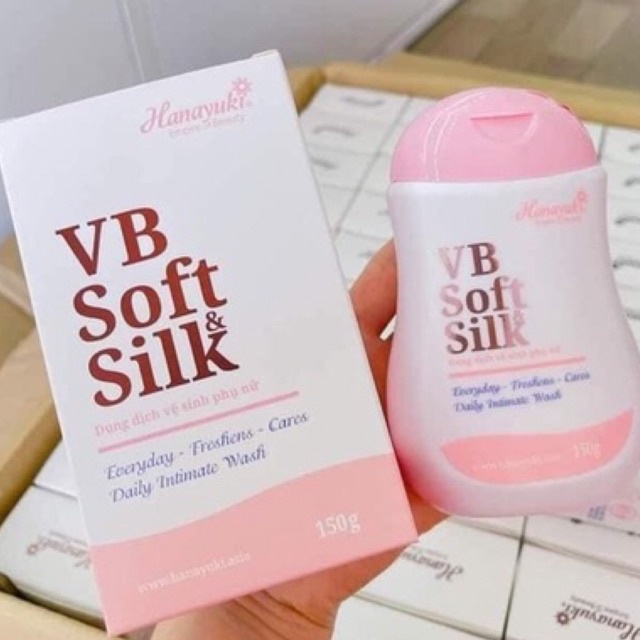 Dung dịch vệ sinh nam &amp; nữ phiên bản màu hồng Hanayuki - VB Soft &amp; Silk