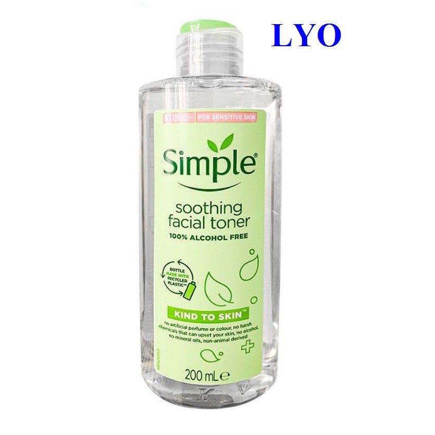 Nước Hoa Hồng Soothing Facial Toner Simple 200 ml.