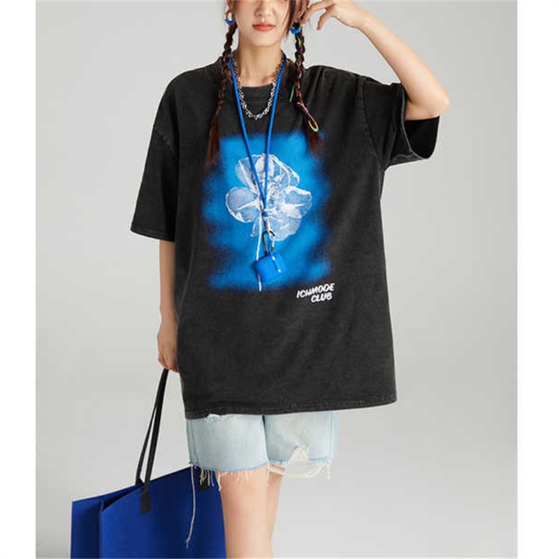 NRVP Áo Thun Cổ Tròn Oversize Thời Trang Hàn Quốc 2022 Cho Nữ