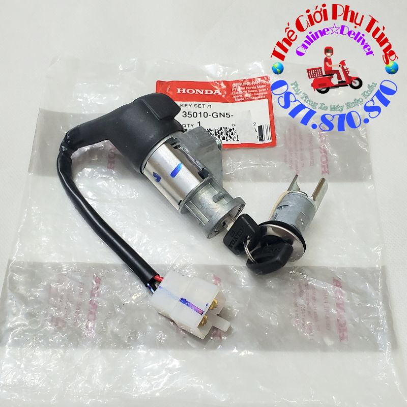 Bộ khóa máy Dream Thái zin Honda Indonesia - 35010-GN5
