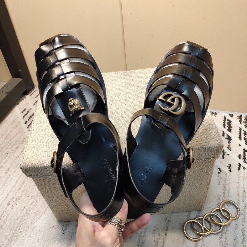 Sandal rọ cho nam Gucci GC da thật cao cấp