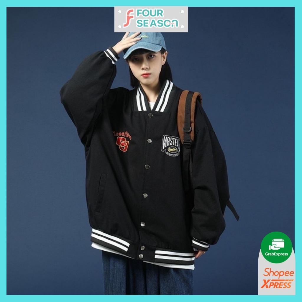 Áo khoác dù nữ phong cách bóng chày street style GJ 4S AKD11 kiểu dáng bomber jackets trẻ trung