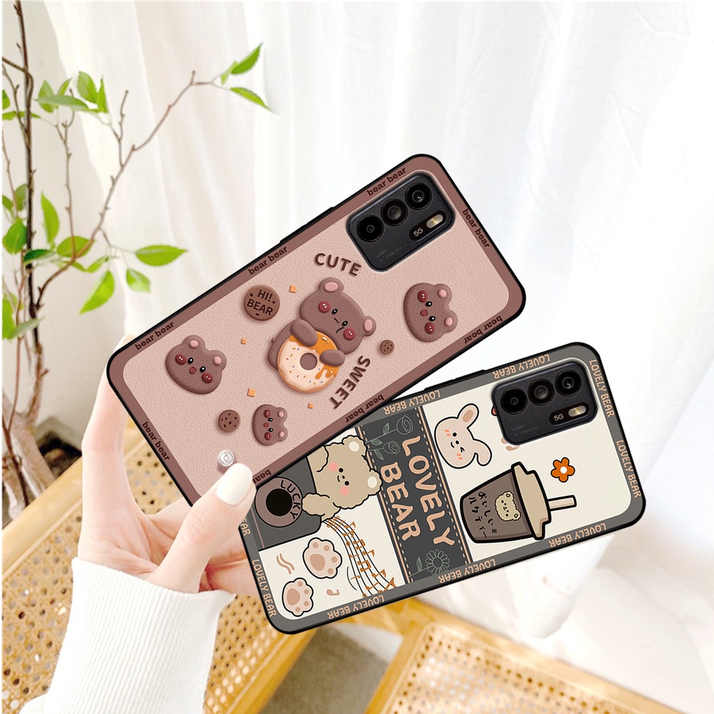 Ốp lưng Oppo Reno 6 4G / Reno 6Z 5G / Reno 6 Pro in hình gấu bear dễ thương, bền đẹp