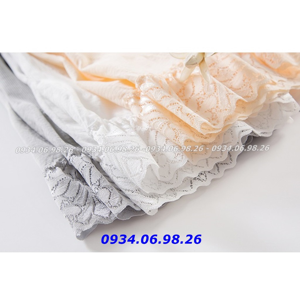 Quần lót mặc trong váy - Quần lót đùi nữ mặc đầm váy chất vải cotton 4 chiều cao cấp Màu TRẮNG ĐEN XÁM DA