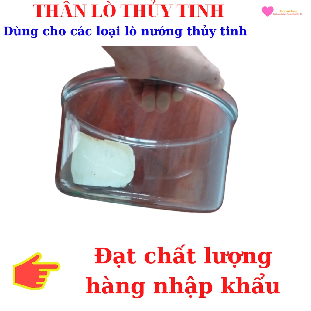 Thân Nồi Lò Nướng Thủy Tinh Chịu Nhiệt, Hàng Nhập Khẩu Chất Lượng Cao Của Gali, Dung Tích 12 Lít- 15 Lit, Tặng Vòng Tăng