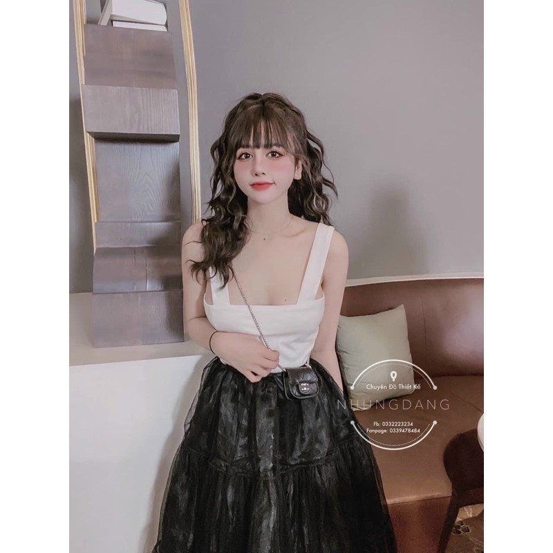 [Mã SKAMFSW175 giảm 10K đơn 50K] Áo thun 2 dây to dáng ôm, Áo kiểu hai dây bản to sexxy co giãn AS004 - NhiNhi Shop | BigBuy360 - bigbuy360.vn