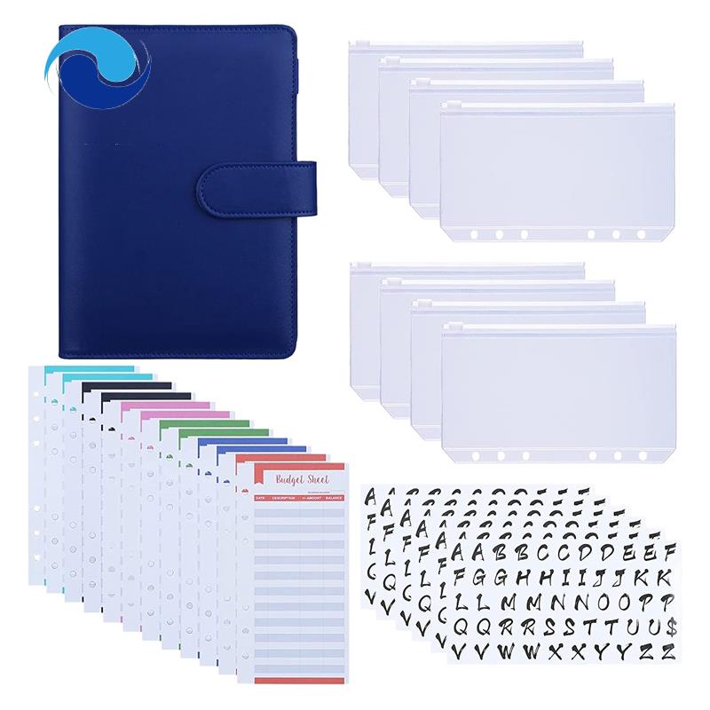 Set Sổ còng A6 với 6 vòng và Tờ phiếu thu chi/Phong bì tiết kiệm tiền