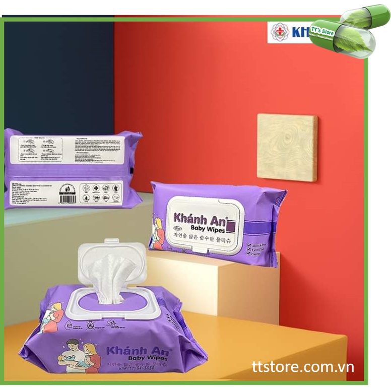 Khăn giấy ướt Khánh An Baby Wipes 180 gam