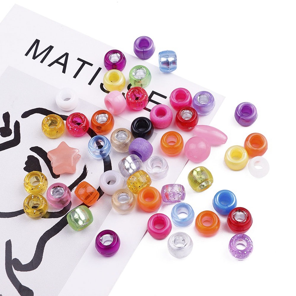 Hạt Nhựa Acrylic Nhiều Màu Sắc Dùng Làm Trang Sức Diy