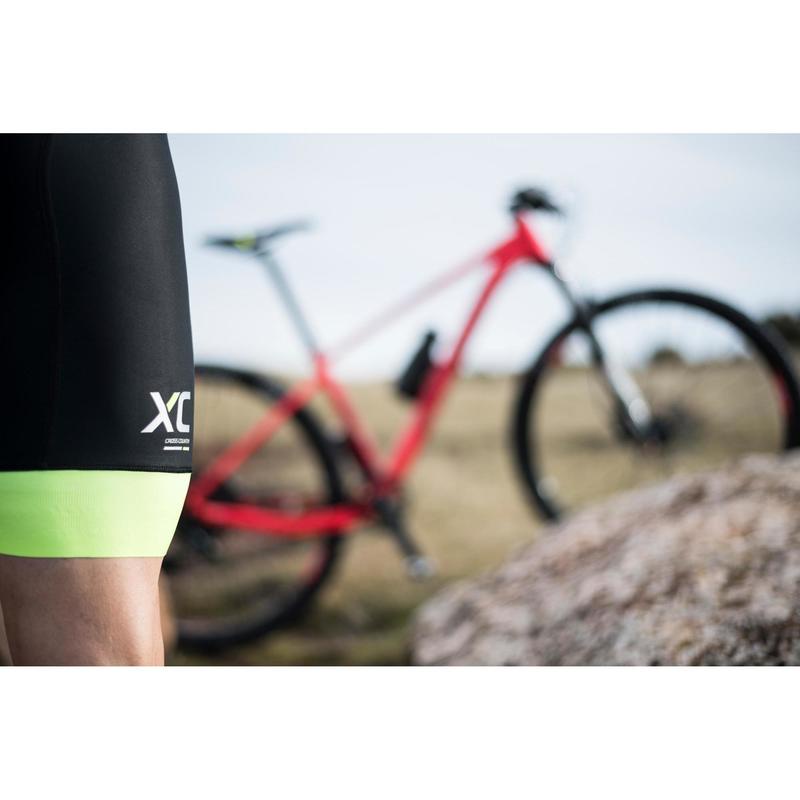 Quần short yếm đạp xe địa hình băng đồng Decathlon ROCKRIDER XC Light - Đen size S