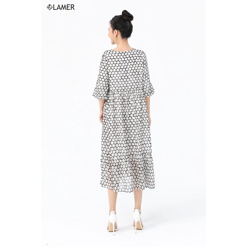 Đầm Maxi LAMER Bigsize Tay Bom Nhún Gấu L63M21H063