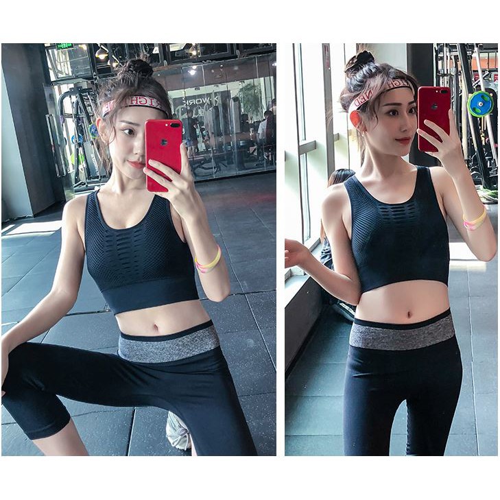 Áo Tập Gym Nữ , Đồ Tập Gym Nữ Phối Lưới Sexy Áo Bra Tập Gym Nữ Phối Vân Tinh Tế {Mã Hàng 96852}  ྇