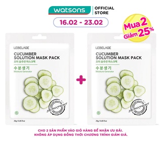 Mặt Nạ Lebelage Cucumber Solution Mask Pack Moisture Generator Chiết Xuất Từ Dưa Le thumbnail