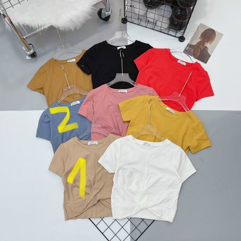 Áo xoắn eo bụng croptop chất đẹp siêu mát - áo tập gym, yoga thấm hút siêu tốt | BigBuy360 - bigbuy360.vn