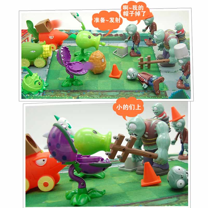 Búp Bê Nhựa Cứng Hình Plants Vs Zombies Với 3 Quả Bóng