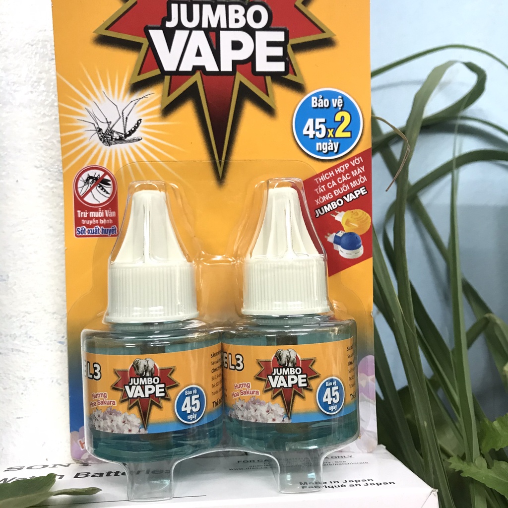 Bộ xông tinh dầu đuổi muỗi Jumbo Vape Công ty Nhật - sản xuất tại Việt Nam