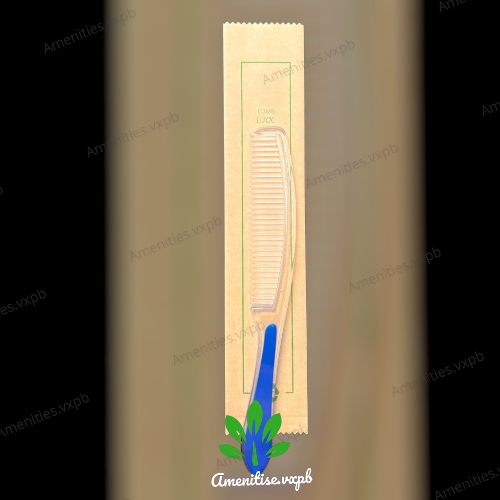100 lược dáng dài đút túi kraft tự hủy cho khách sạn, nhà nghỉ, homestay, villa, resort,..