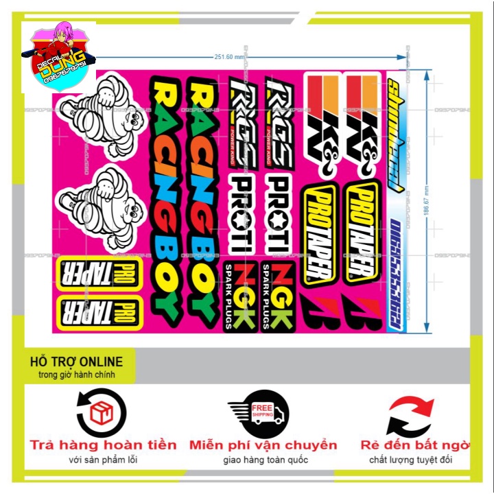 LOGO STICKER RACING BOY - DUNG DECAL