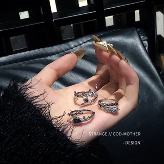Set 3 Nhẫn Bạc Đính Đá Pha Lê Thanh Lịch Dành Cho Nữ
