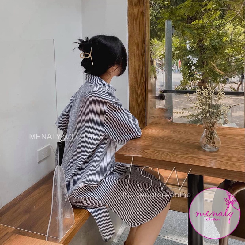 Váy sơ mi xuông rộng VH020, mẫu váy ulzzang style hàn quốc kiểu dáng năng động trẻ trung, bầu bí bon chen thoải mái