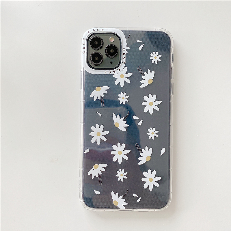 Suitable for SAMSUNG S9 Plus S10 transparent all-inclusive silicone S10plus S20plus female S20 S20ultra S20fe S21/S30 S21Plus S21 anti-drop small daisy mobile phone case