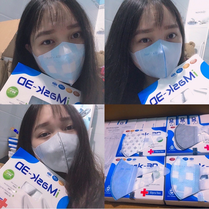 (Chính Hãng) Khẩu Trang 3D Mask Công Nghệ - Hộp 50 Chiếc thương hiệu Duy Khánh màu HỌA TIẾT