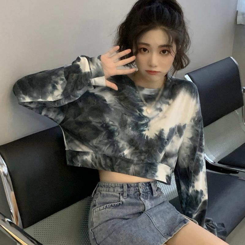 Áo Sweater Dáng Lửng Tay Dài Màu Sắc Thời Trang Cho Nữ | BigBuy360 - bigbuy360.vn