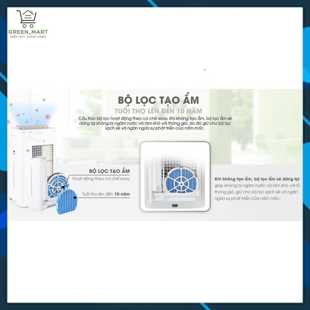 Máy lọc không khí và tạo ẩm Sharp KC-G50EV-W (38m²)