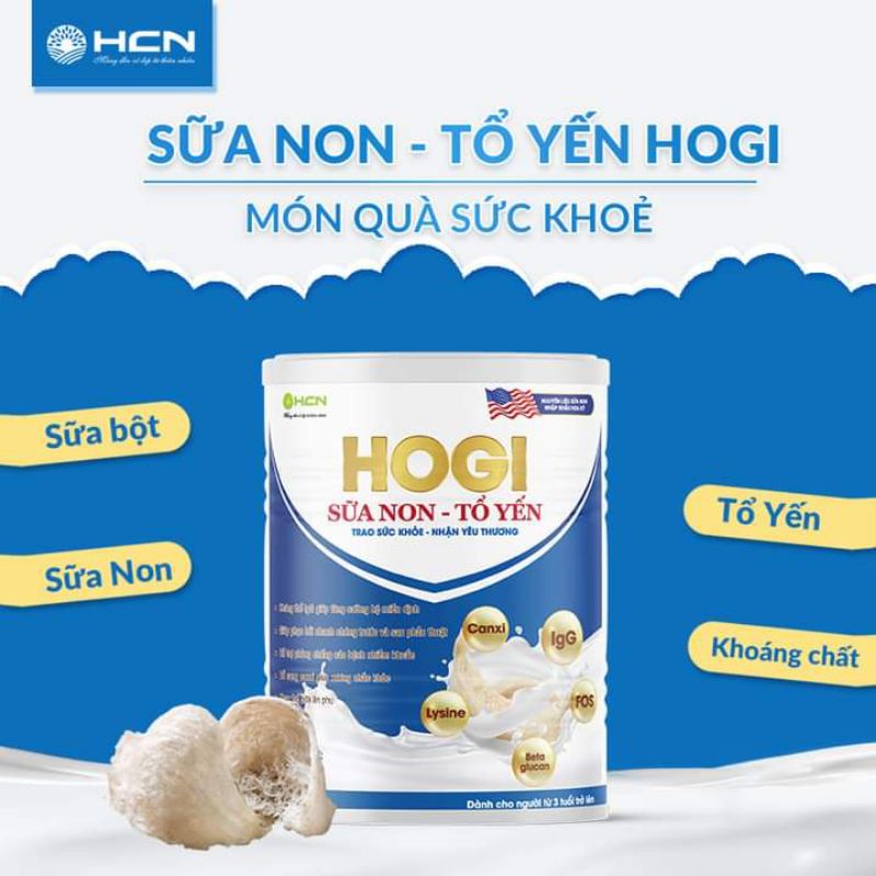 Sữa non Tổ Yến 900g Hogi tăng cường đề kháng bổ sung dinh dưỡng giúp xương chắc khỏe