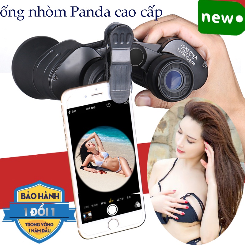 Ông nhòm hồng ngoại PANDA 2 mắt, Ống Nhòm Nhìn Xa 10km loại tốt, Siêu Zoom, Phóng Đại 20 Lần - Hàng chất lượng