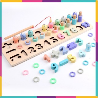 ♥FREESHIP♥ BẢNG GỖ CÂU CÁ VÀ SỐ ĐẾM | BẢNG GỖ DẠY ĐẾM SỐ TOÁN TƯ DUY LOGIC