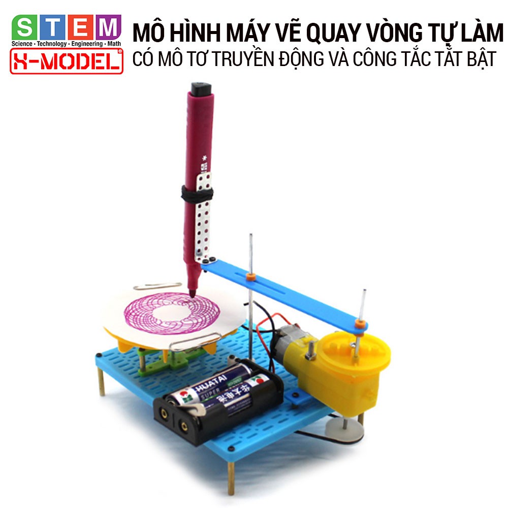 Đồ chơi sáng tạo STEM  Mô hình máy vẽ quay vòng tự làm X-MODEL ST88 cho bé, Đồ choi trẻ em DIY| Giáo dục STEM, STEAM
