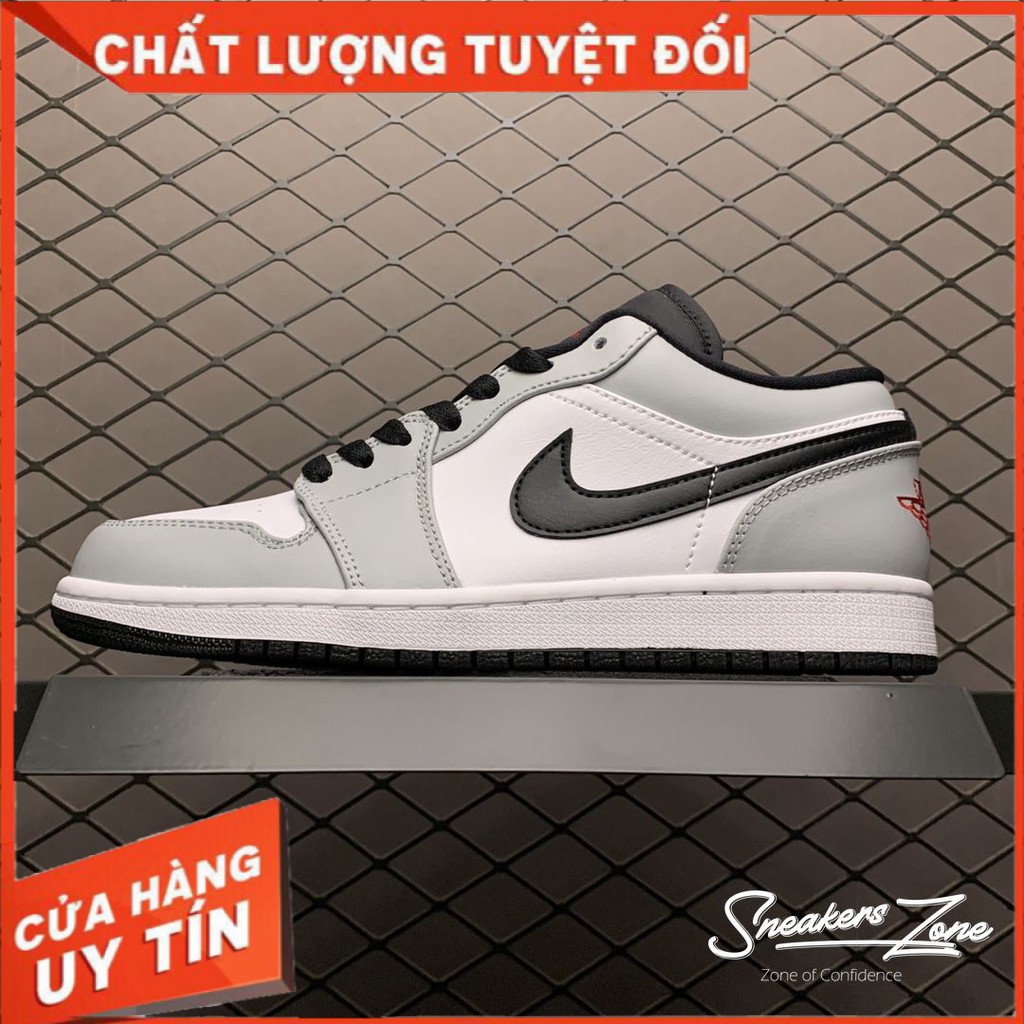 Giày Thể Thao AIR JORDAN 1 Low Light Smoke Grey Xám Trắng Cổ Thấp SNEAKERS ZONE